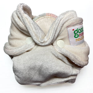 Sugar Cookie - Organic Bamboo Velour Newborn Diaper