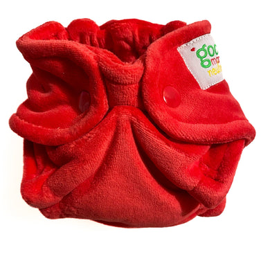 Crimson Cotton Velour Newborn Diaper